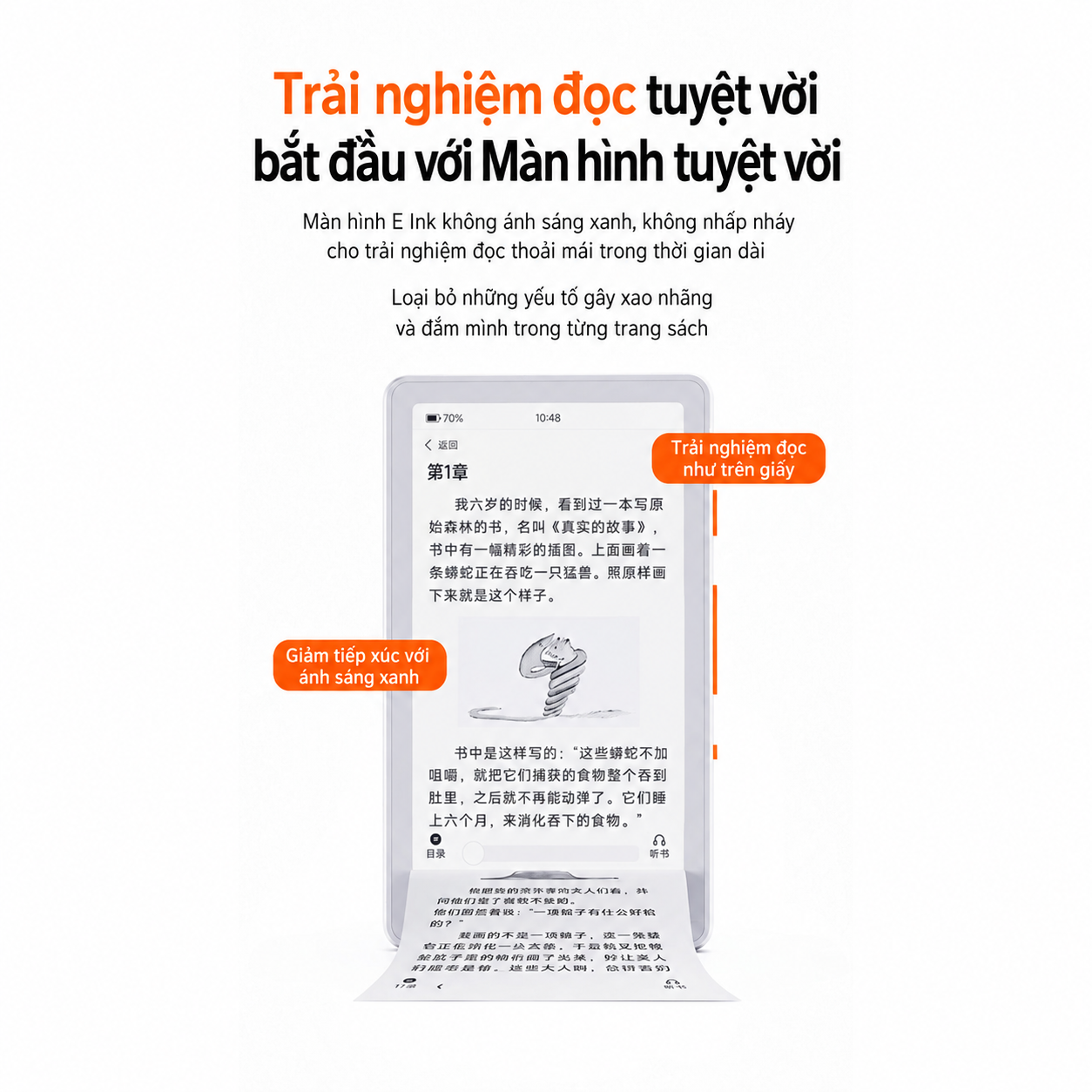 Màn hình e-paper đọc như trang sách giấy thật